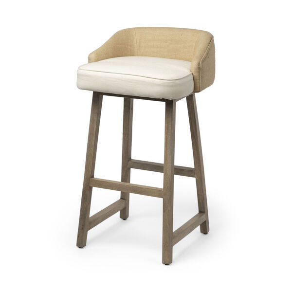 Monmouth Cream and Beige Bar Height Stool, image 1