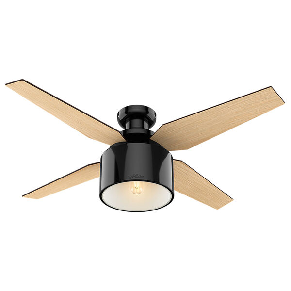 Cranbrook Gloss Black 52-Inch One-Light LED Ceiling Fan, image 1