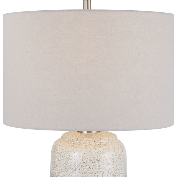Pinpoint Gray and Brushed Nickel One-Light Specked Table Lamp, image 4