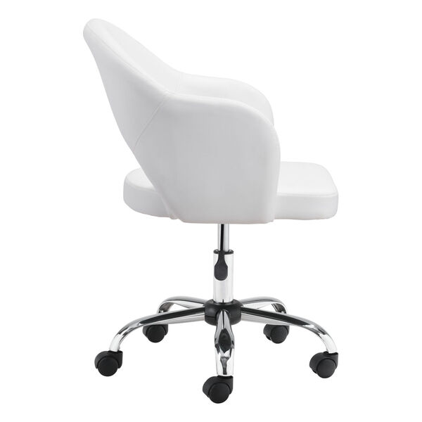 Planner White and Silver Office Chair, image 3
