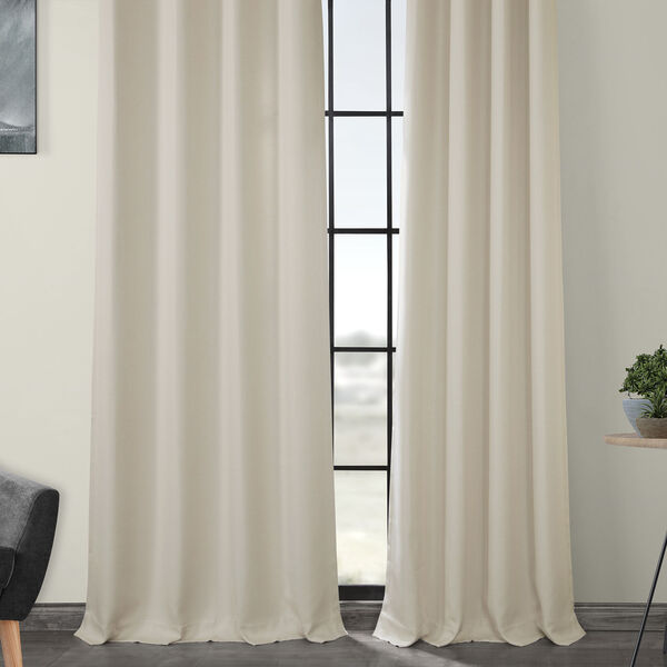 Ivory Polyester Blackout Single Panel Curtain 50 x 108, image 4