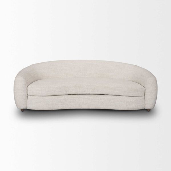Valentina Oatmeal Upholstered Curved Sofa, image 2