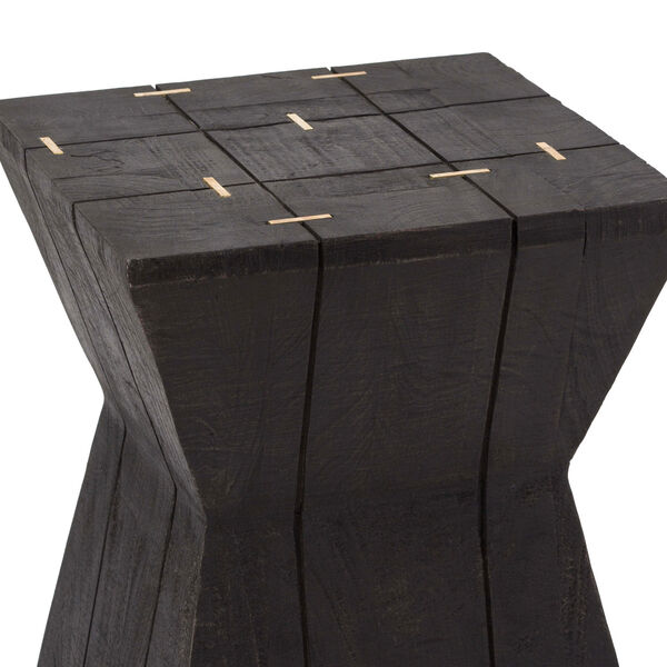 LA Modern Ebony and Brass Side Table, image 2