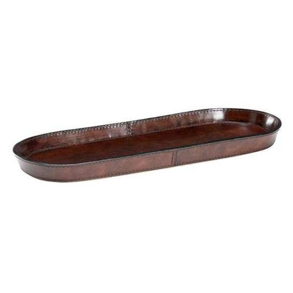 Oval Valet Tray Dark Brown Large Oval Valet Tray, image 1