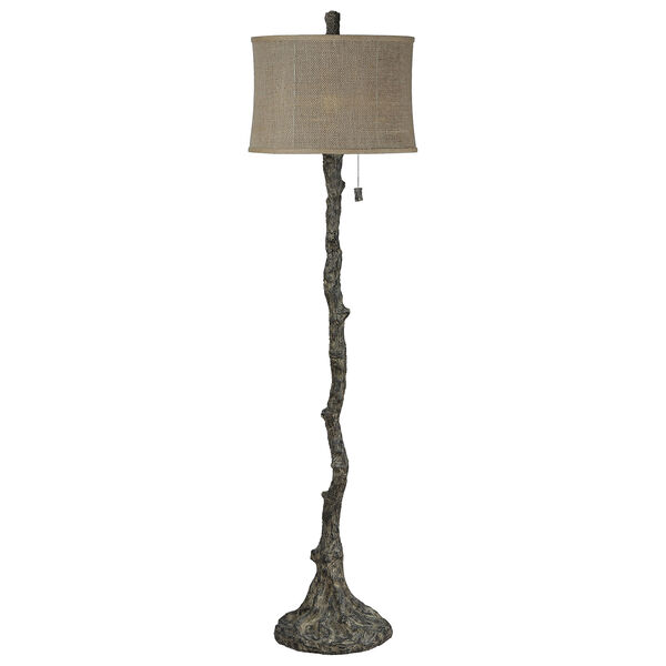 Wesley Brown Wood 61-Inch One-Light Floor Lamp, image 1