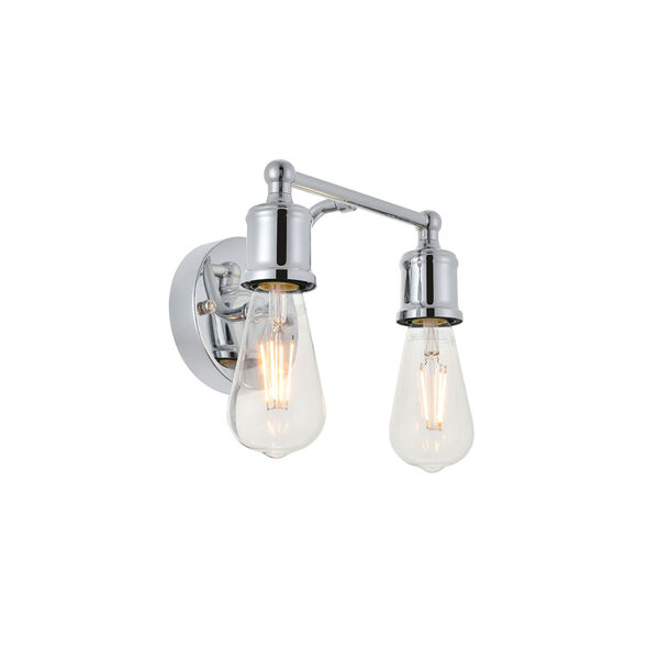 Serif Chrome Two-Light Wall Sconce, image 6