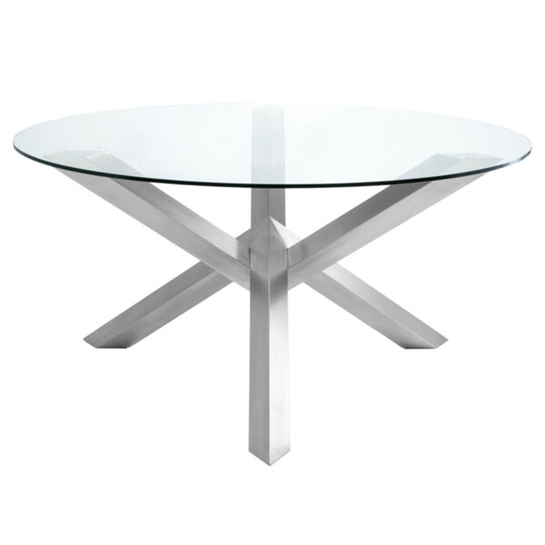 Costa Polished Silver Dining Table, image 2