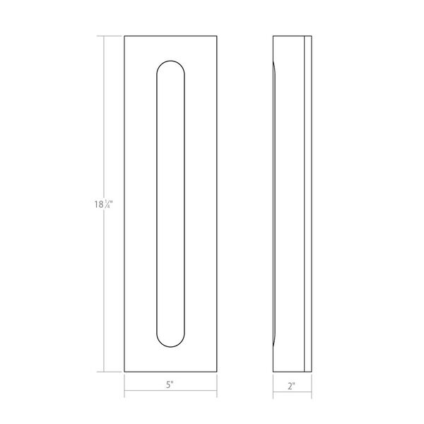 Porta Textured White 18-Inch LED Sconce, image 3