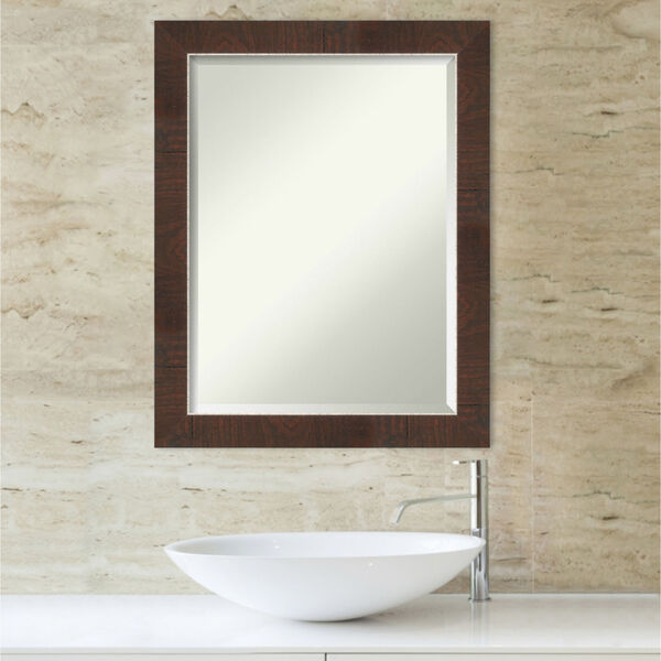 Wildwood Brown 22W X 28H-Inch Bathroom Vanity Wall Mirror, image 5