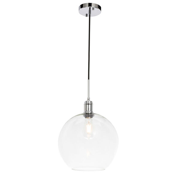 Emett Chrome 13-Inch One-Light Pendant with Clear Glass, image 4
