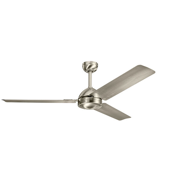 Todo Brushed Stainless Steel 56-Inch Ceiling Fan, image 1