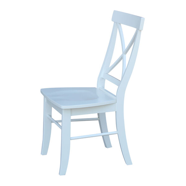 White X-Back Chair with Solid Wood Seat, Set of 2, image 5