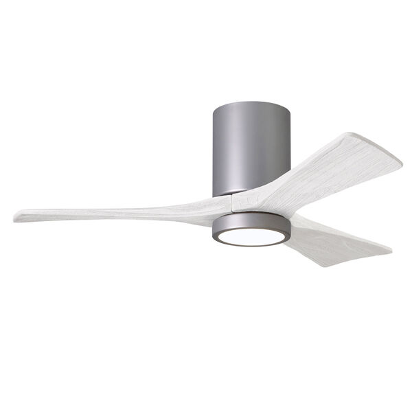 Irene-3HLK Brushed Nickel and Matte White 42-Inch Ceiling Fan with LED Light Kit, image 3