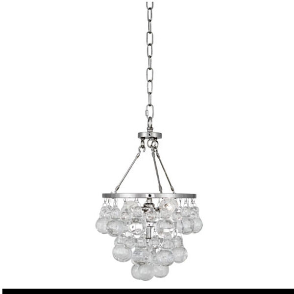 Bling Polished Nickel Two-Light Mini Chandelier, image 1