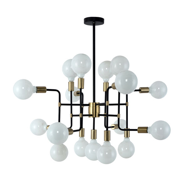 Every Which Way Black and Bronze 17-Light Chandelier, image 2