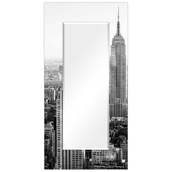 Gray 72 x 36-Inch Rectangular Beveled Floor Mirror, image 6