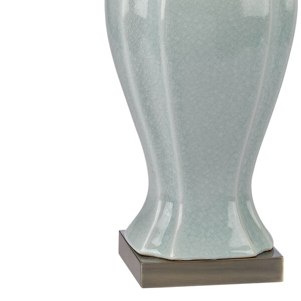 Celadon Green and Brass One-Light Table Lamp, image 4