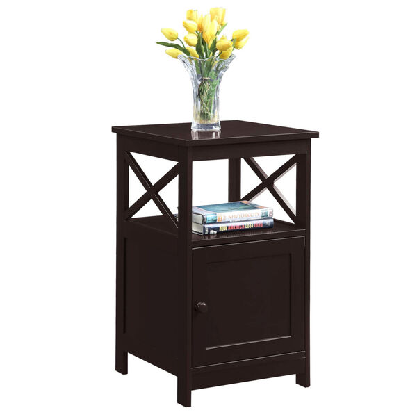 Oxford Espresso End Table with Cabinet, image 2