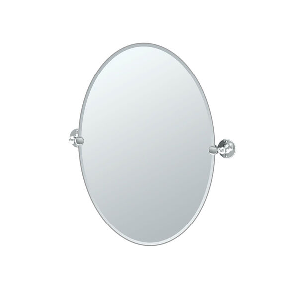 Cafe Chrome Oval Mirror, image 1