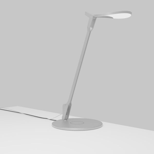 Splitty Silver LED Pro Desk Lamp with Wireless Charging Qi Base, image 2
