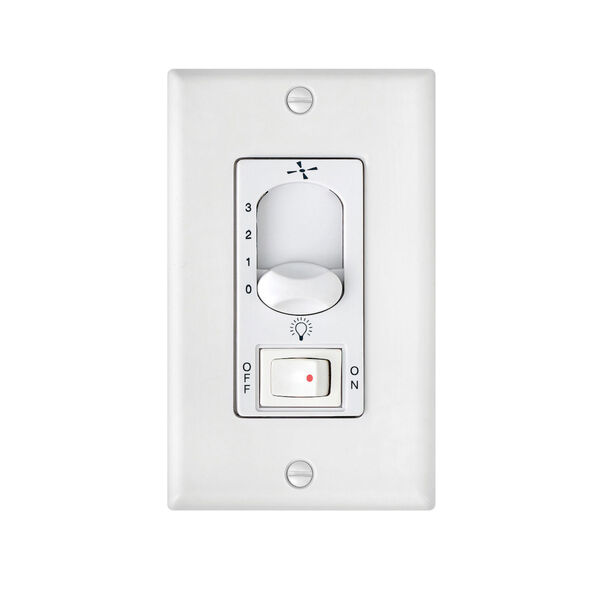 White Three-Speed On Off Switch Wall Control, image 2