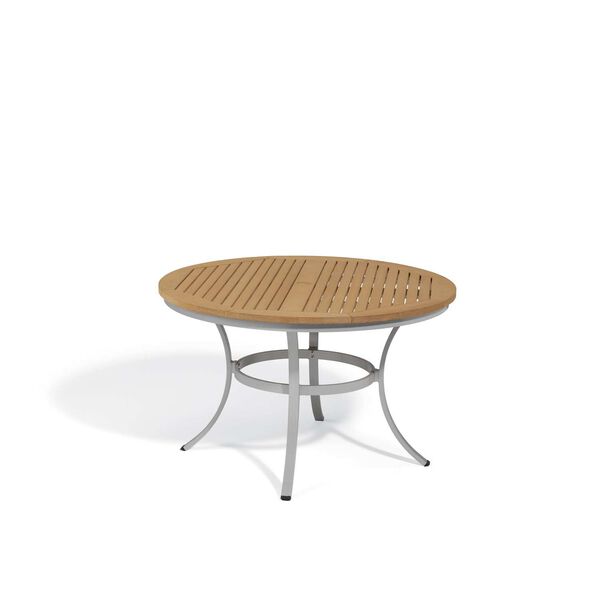 Travira Natural 48-Inch Round Outdoor Dining Table, image 1