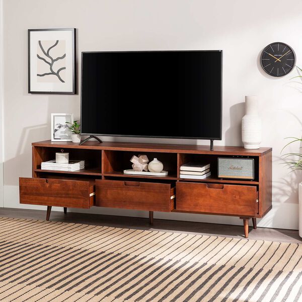 Ivy Walnut Three-Drawer TV Cabinet, image 4