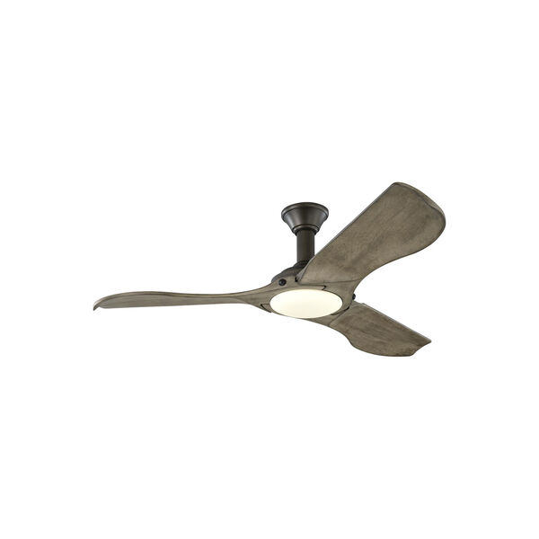 Minimalist Light Grey Weathered Oak 56-Inch LED Ceiling Fan, image 1