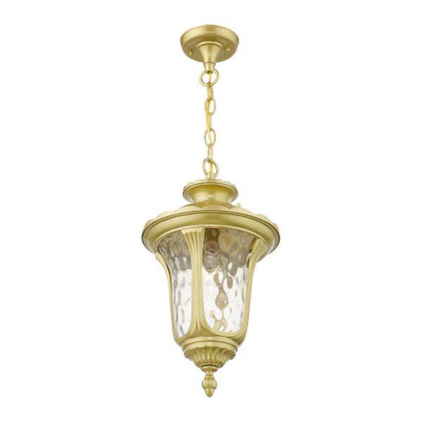 Oxford Soft Gold One-Light Outdoor Pendant Lantern, image 4