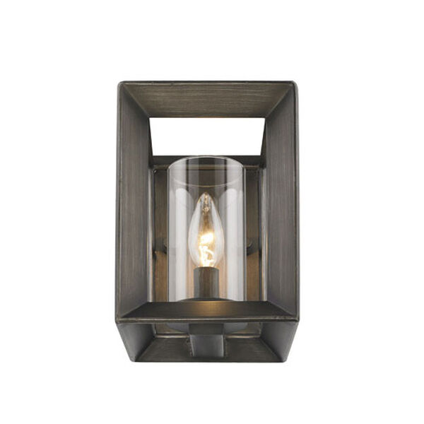 Smyth Gunmetal Bronze One-Light Wall Sconce with Clear Glass, image 5