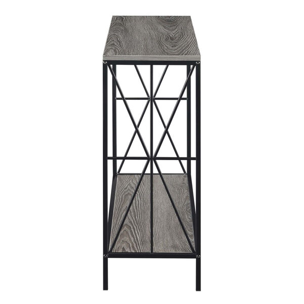 Tucson Weathered Gray and Black Starburst Console Table, image 4