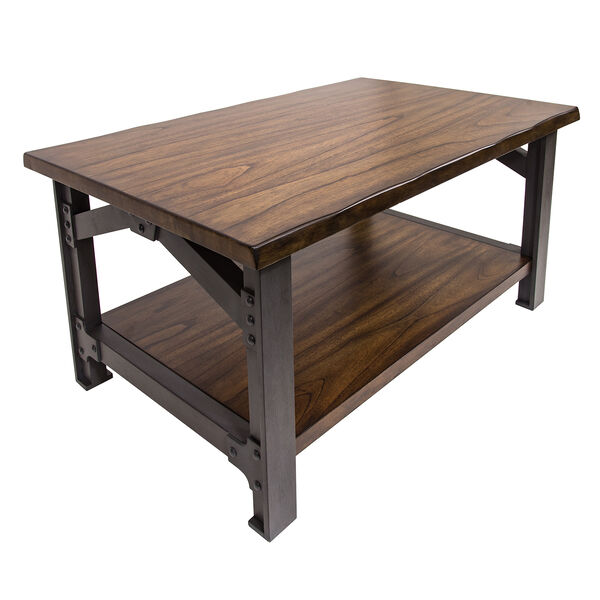 Bethel Park Graphite Grey and Brown Coffee Table, image 4