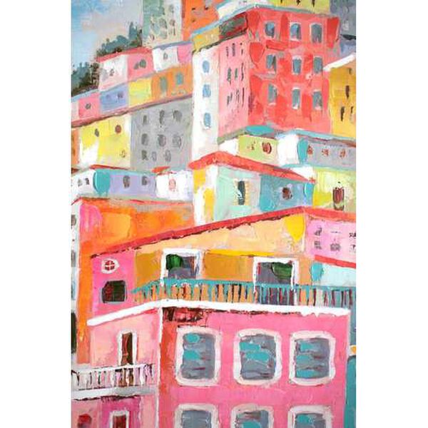 Transparent Colorful Houses Oil Painting, image 2