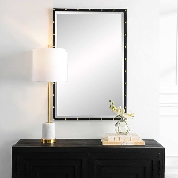 Benedo Matte Black Vanity Wall Mirror, image 1