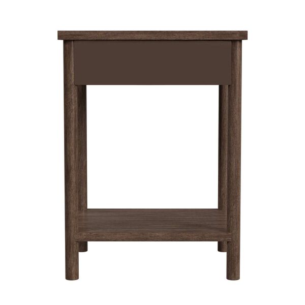 Lennon Soft Brown One-Drawer Rounded Leg Nightstand, image 5