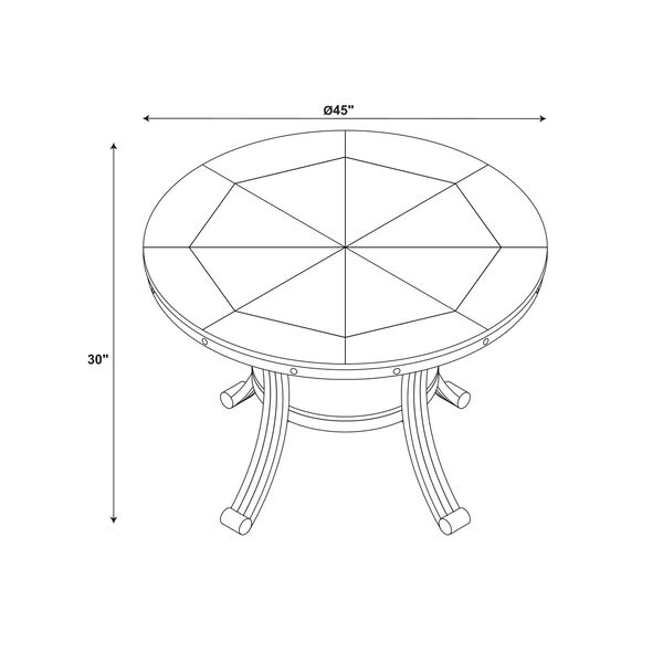 Mission Hills Pewter Round Dining Table, image 4
