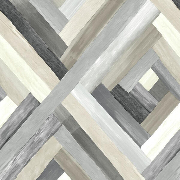 Modern Art Grey Wynwood Geometric Wallpaper - SAMPLE SWATCH ONLY, image 1