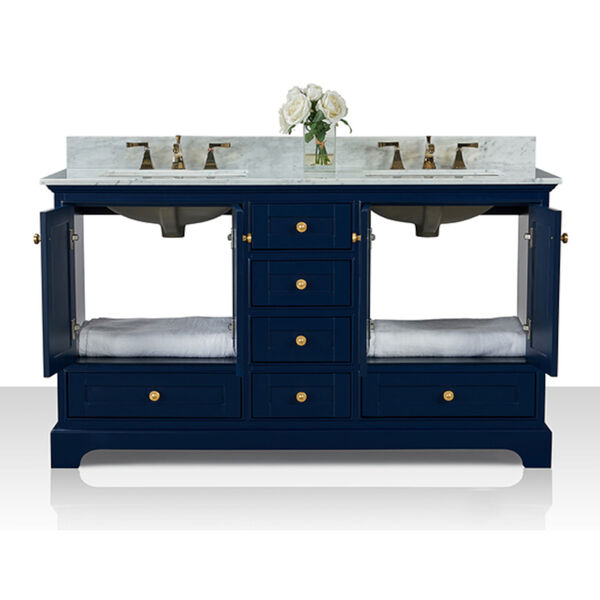 Audrey Heritage Blue White 60-Inch Vanity Console, image 2