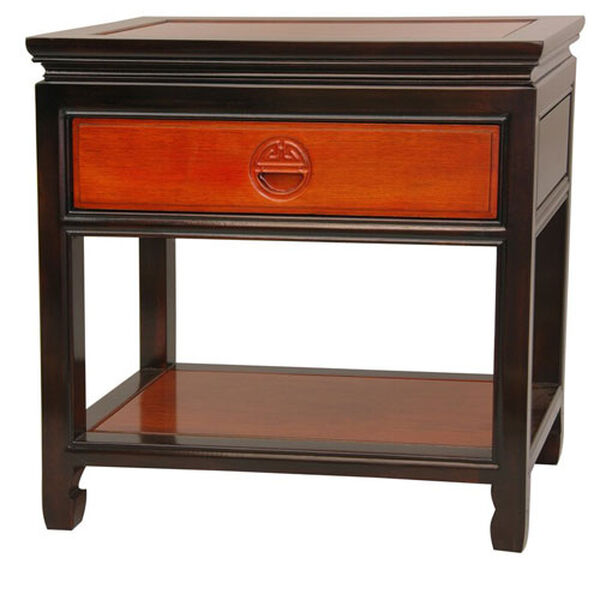 Rosewood Bedside Table - Two Tone, Width - 22 Inches, image 1