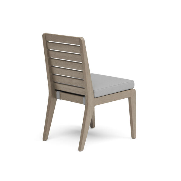 Sustain Rattan and Gray Outdoor Armless Dining Chair, Set of 2, image 3