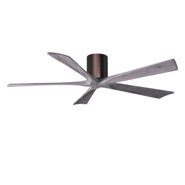 Irene-5H Brushed Bronze and Barnwood 60-Inch Outdoor Ceiling Fan, image 1