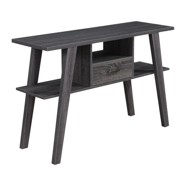 Newport Weathered Gray Mike W Console Table with Drawer, image 1