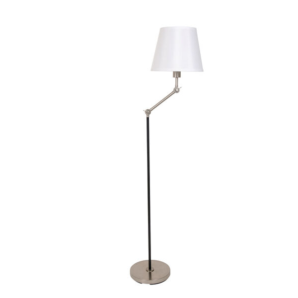 Taylor Black and Satin Nickel One-Light Floor Lamp, image 1