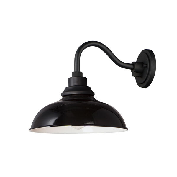 Granville Gloss Black One-Light Outdoor Wall Mount, image 1