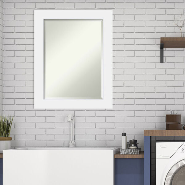 Corvino White 23W X 29H-Inch Bathroom Vanity Wall Mirror, image 3