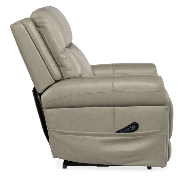 Carroll Gray Power Recliner with Power Headrest, image 6