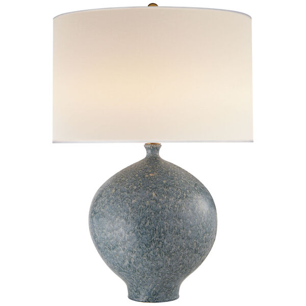 Gaios Table Lamp in Blue Lagoon with Linen Shade by AERIN, image 1