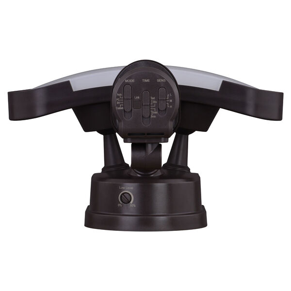 Lambda Bronze Two-Light Outdoor Motion Sensor Linkable Adjustable Integrated LED Security Flood Light, image 4