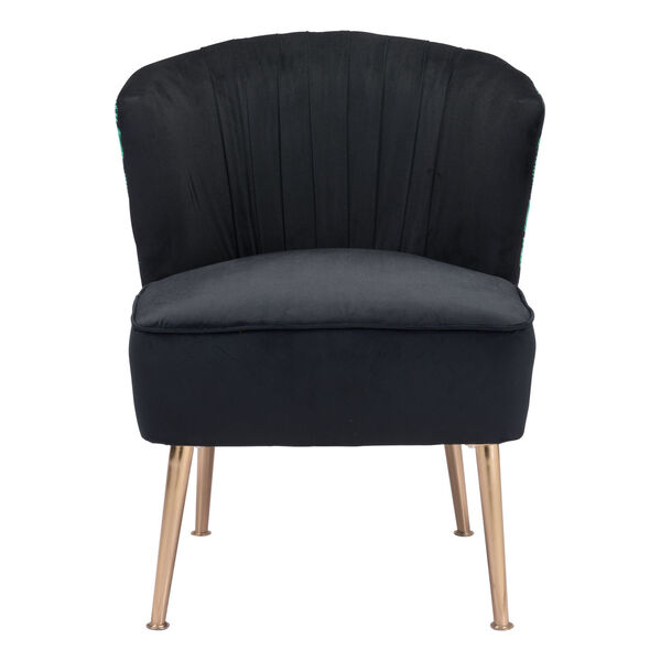 Tonya Black and Gold Accent Chair, image 4