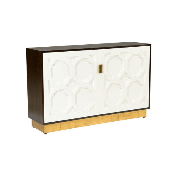 Ponzio Dark Brown and Cream Cabinet, image 1